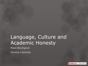 Language Culture and Academic Honesty
