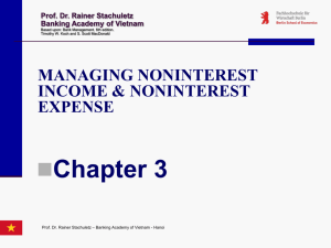 Managing Noninterest Income and Noninterest Expense