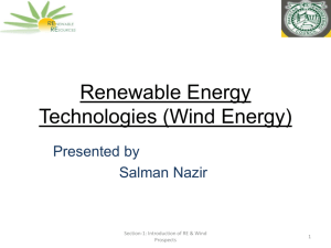 Renewable Energy Technologies - Pakistan Engineering Council