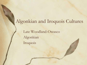 Algonkian and Iroquois Origins