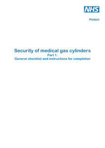Security of medical gas cylinders