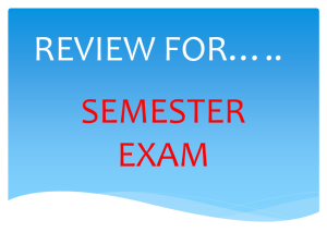 File review for semester exam review