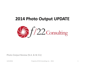 2014 Photo Output UPDATE