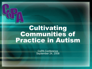 Cultivating Communities of Practice in Autism