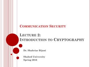 Lecture 02- Introduction to Cryptography