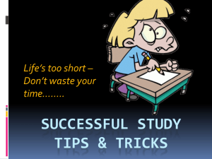 Successful study tips - Toormina High School