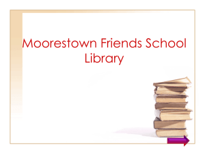 MFS Library Tutorial - Moorestown Friends School