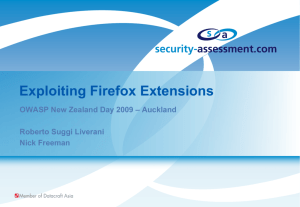 Exploiting Firefox Extensions