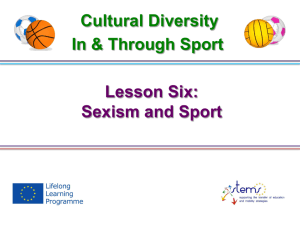 Lesson 6 Sexism and Sport 3.2