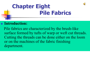 Chapter Eight Pile Fabrics Introduction