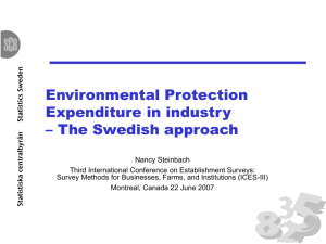 Environmental Protection Expenditure: Government and specialised