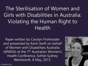 Powerpoint - Women With Disabilities Australia