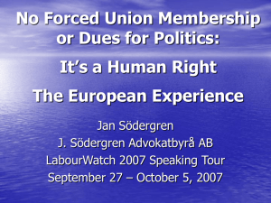 Forced Union Membership & Political Dues