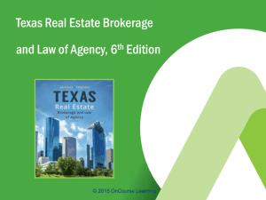 Texas Real Estate Brokerage and Law of
