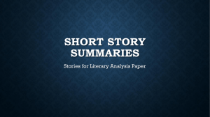 Short Story summaries