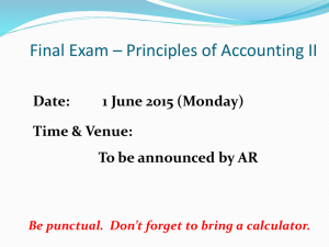 Intermediate Accounting Final Exam Review