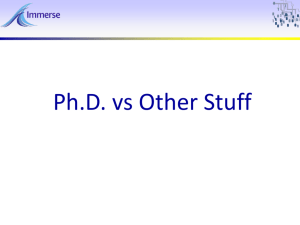 PhD Versus Other Stuff