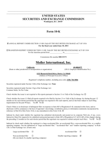 Form 10-K - Moller International