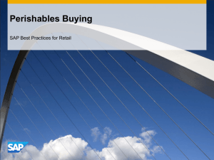 Perishables Buying - SAP Service Marketplace