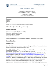 Course Outline Template for LECTURE Courses