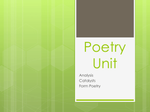 Poetry Unit - Union High School