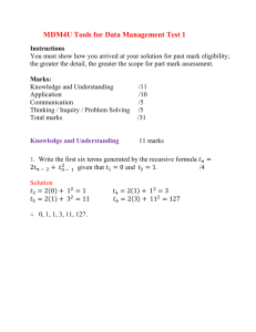 MDM4U Tools for Data Management Test 1