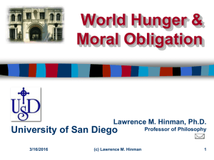 World Hunger: Ethical Issues