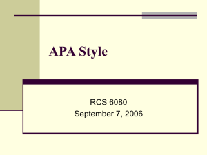 APA Style - University of Florida