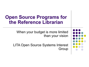 Open Source Programs for the Reference Librarian