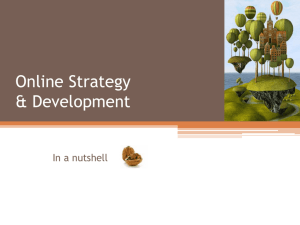 Online Strategy and Development in a Nutshell