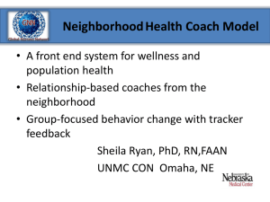 Neighborhood Health Coach Model