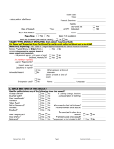 Revised-SA-Exam-Form-2014 - Oregon Sexual Assault Task