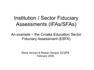 Croatia Education Fiduciary Assessment