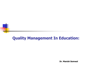 Quality Management In Education