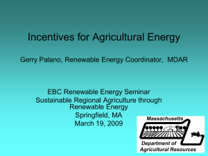 An Overview of Available Energy Related Funding Programs for MA