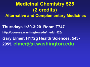 Medicinal Chemistry 525 (2 Credits)