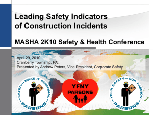 Peters Presentation - Indicators of Construction Accidents