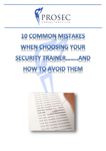 10 Common mistakes in Security Training and how to avoid them