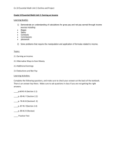 Gr.10 Essential Math Unit 2 Outline and Project Grade 10 Essential