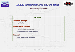Checks on DC'04 data (1/2)