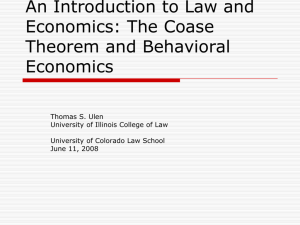 An Introduction to Law and Economics: The Coase