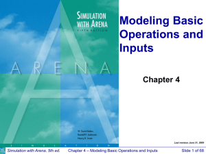 Chapter 4 -- Modeling Basic Operations and Inputs