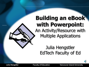 Creating an eBook with Powerpoint