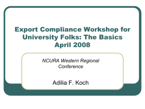 Export Compliance Training Forum