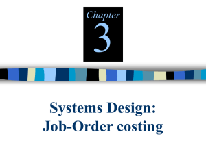 Job Order Costing