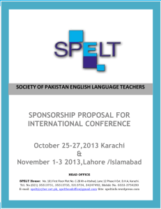 conference sponsors - Society of Pakistan English Language