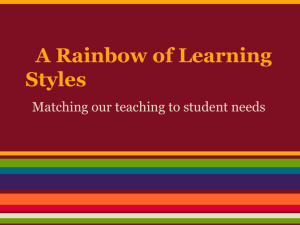 A Rainbow of Learning Styles