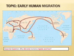 Early human migration 2015