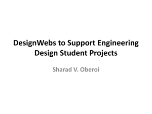 DesignWebs to support Engineering Design Student Projects