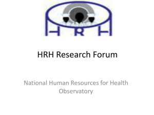 Rural Hospitals - National Human Resources for Health Observatory